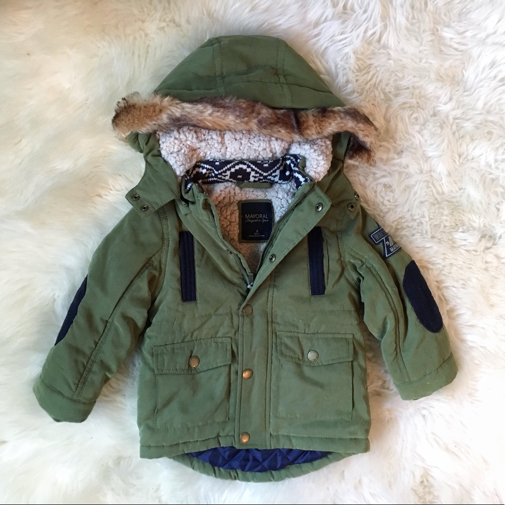 Mayoral Boys Green Parka